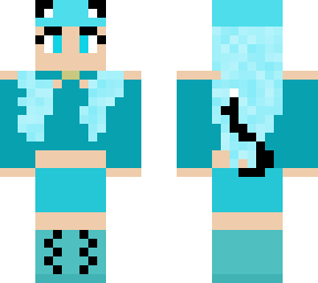 blue cat girl