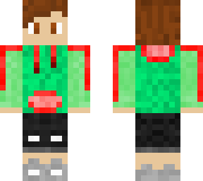 brown hair cool jumper boy (green and red)