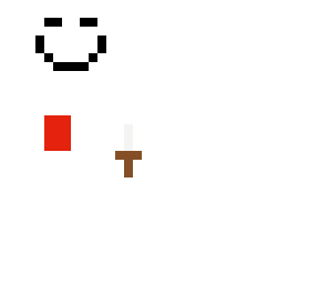 creepy face with a sword and a gun shot