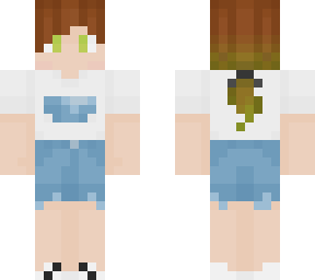 dyed hair and jean shorts