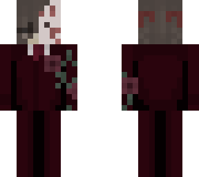 girl in a suit with a mask