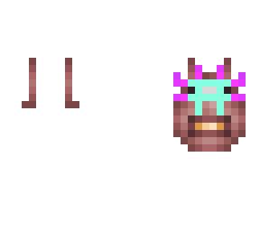 minty green and pink axolotl backpack