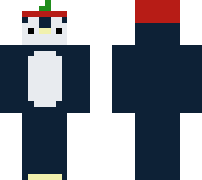 penguin with ash hat