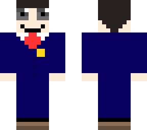 phoenix wright skin but its recreated from a image of a plushie
