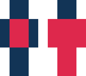 red and blue skin