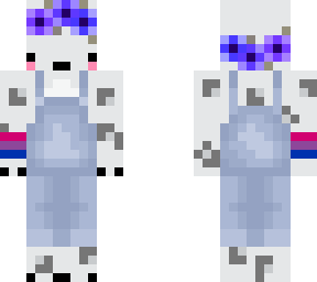 snow leopard with bi flag and overalls