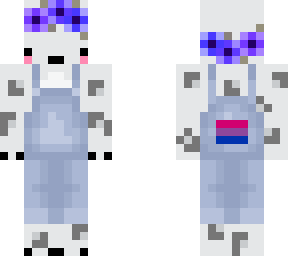 snow leopard with bi flag and overalls