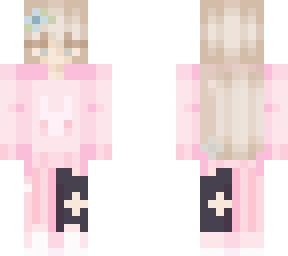blossom girl pink bunny hoddie