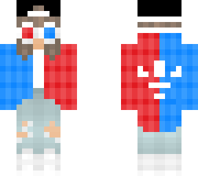color block flannel jacket adidas girl (w/ glasses)