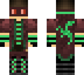 corupted steam punck guy with green and blue eyes with goggles down