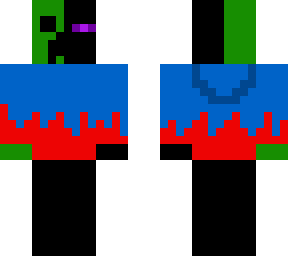 creeper/enderman combo in a hoodie