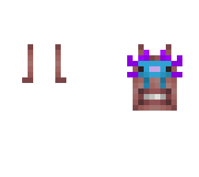 cyan and purple axolotl backpack base