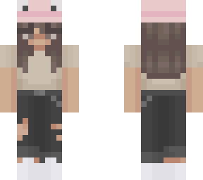 froggy hat girl with black pants