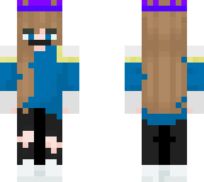 girl skin with a blue crown and a snow outfit (reupload)