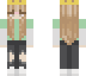girl with a green shirt and a crown!