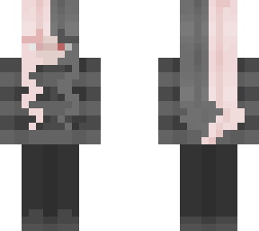 half pink black hair