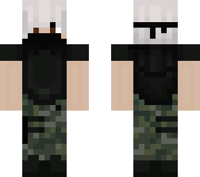 male military style ninja fixed mask and hair