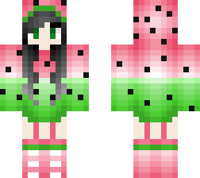 watermelon cute girl hoodie skin