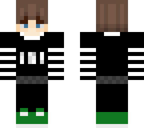 brown hair + black shirt + green vans (4px arm) (classic)