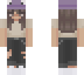 girl with purple froggy hat