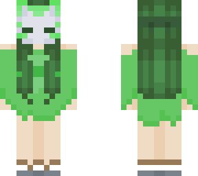 green kitsune girl (fixed the eyes)