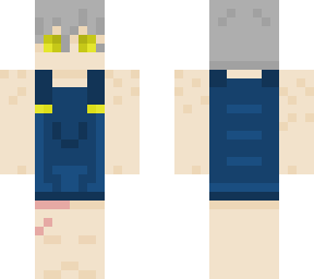 human version (werewolf w/overalls)