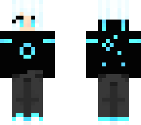 neon blue and black