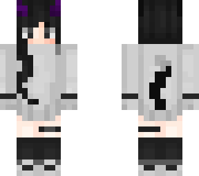 nightshade cat + purple demon mutant girl