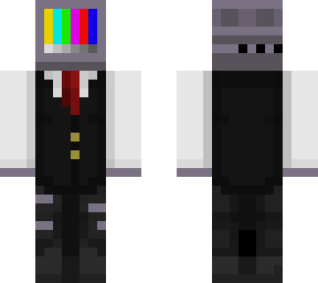 tv head in a suit