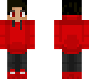 black haired red purpled