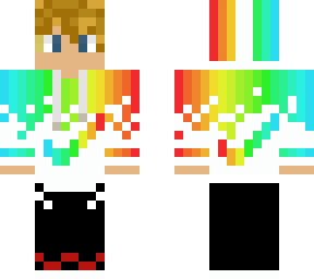 blond rainbow nike boy