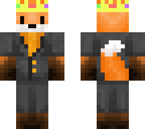 business fox w/ crown