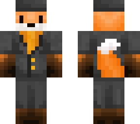 business fox w/ hat