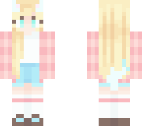 cute blond winter fox girl