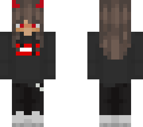 girl with devil horns
