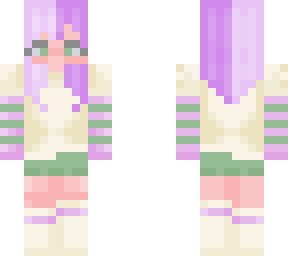 half & half purple hair (fixed)