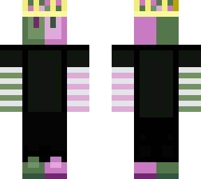 half purple half green skin