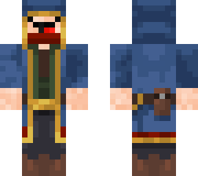 mi skin con ropa de vendedor errante