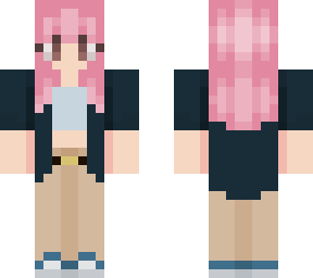 pink hair skater girl