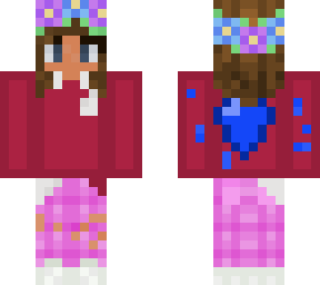 pink inspired hoodie and plaid pants with flower crown