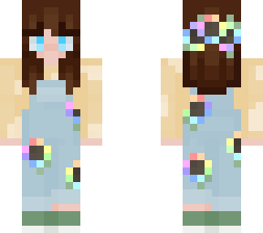 pride flower girl with overalls and blue eyes