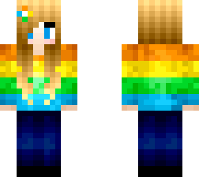 rainbow shirt girl