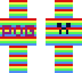 rainbow skin with pog written in it.