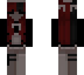 red and black maid