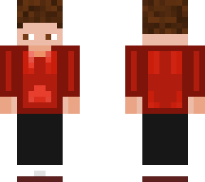 red pullover brown hair