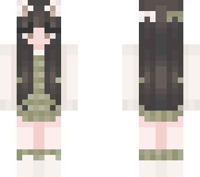 sage green cat girl