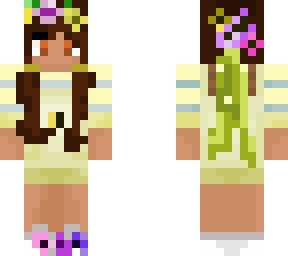 bi pride flower girl skin