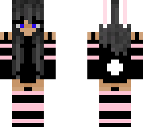 bunny girl pink & black