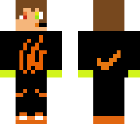 kid with fire logo, nike and headset