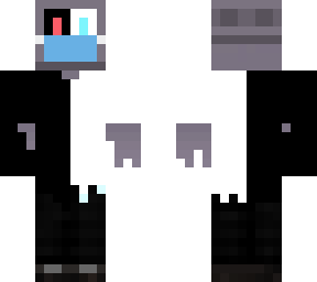 over powered computer with mask